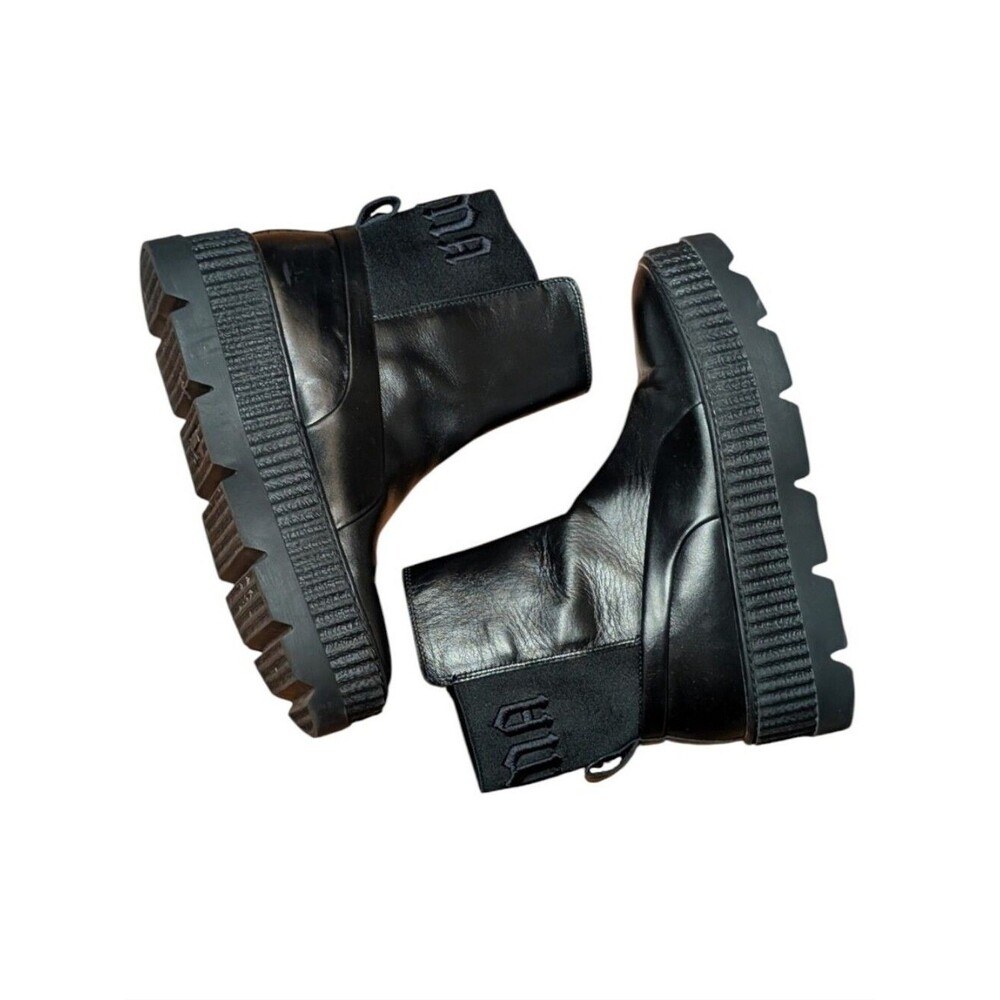 Fenty x Puma Chelsea Sneaker Boot Triple Black Platform Creeper Rihanna Size 8 - Picture 4 of 10